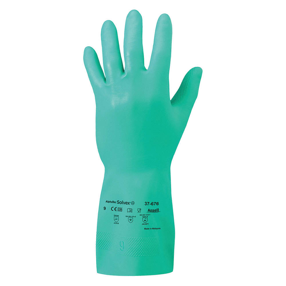 ANSELL SOLVEX 37-676 NITRILE RUBBER HAND GLOVES.