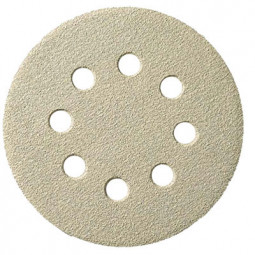 BUFFING PAPER HERMES MAKE 125MM DIA X 8 HOLE X 320 GRIT. (WHITE COLOUR)