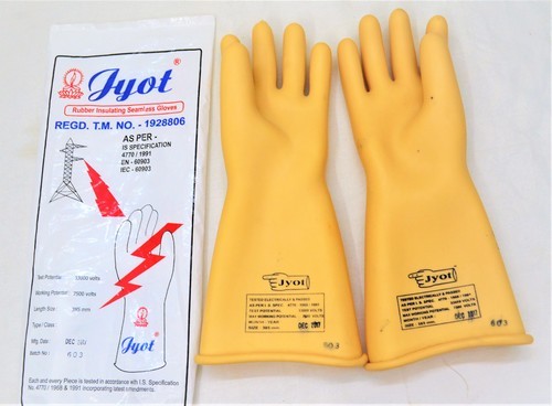 22 KV ELECTRICAL HAND GLOVES OF APPROVED MAKE ISI STANDARD