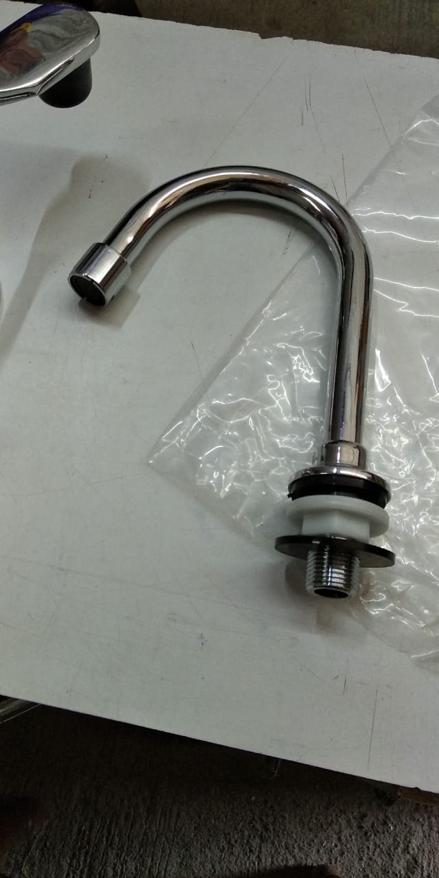 Deck Mounted Spout U type for Foot Operated Value 7 inch Height