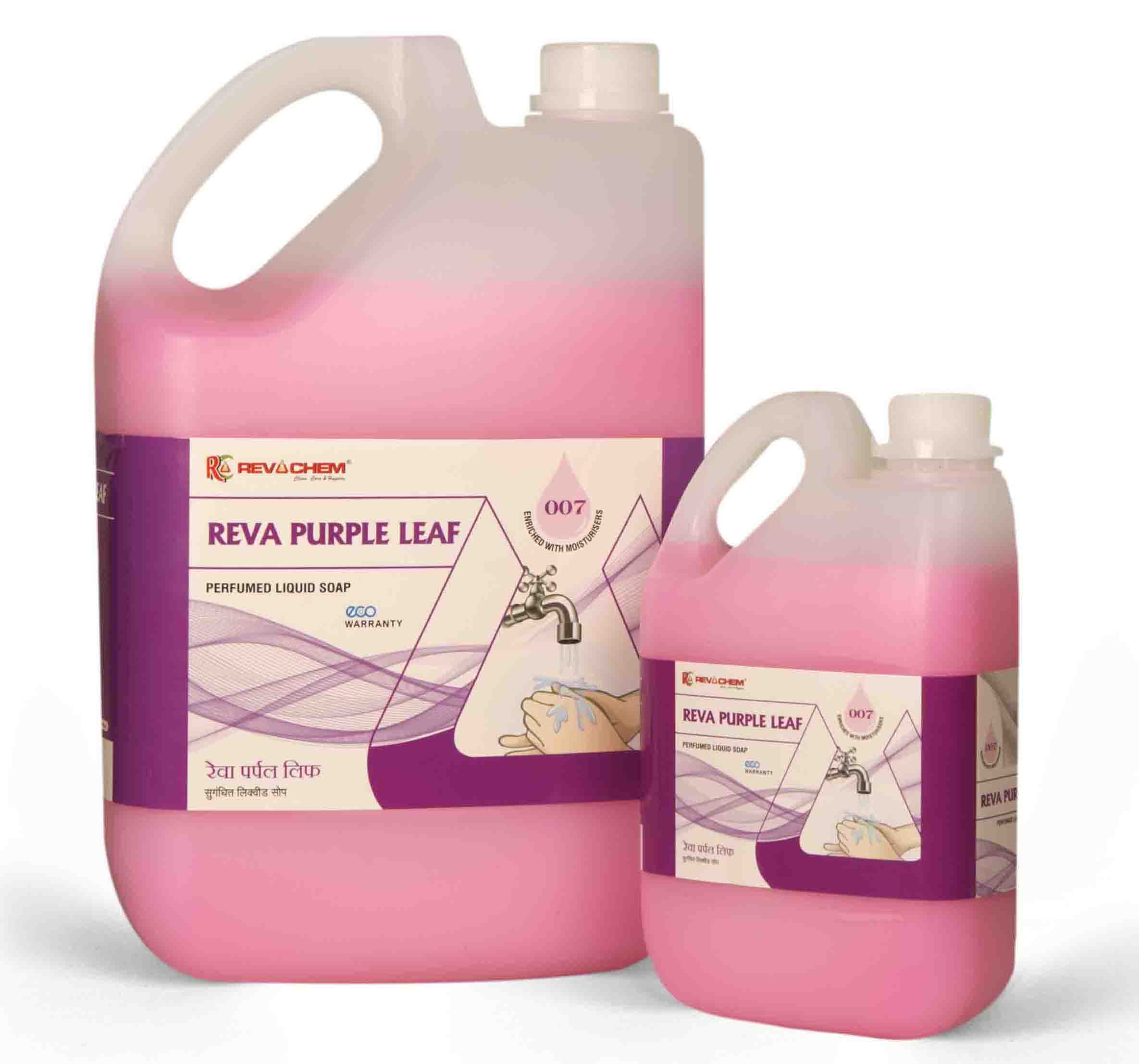 LIQUID SOAP FOR HAND WASH REVA PURPLE LEAF PACK SIZE 5 LTR CAN