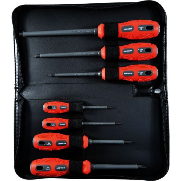 KEN5728000K Kennedy KEN5728000K VDE Dual Grip Screw Driver Set Make-Kennedy