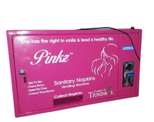 Pinkz A25 sanitary Napkin Vending Machine Capacity 25 nos size of pad to be loaded 290 mm with Installation