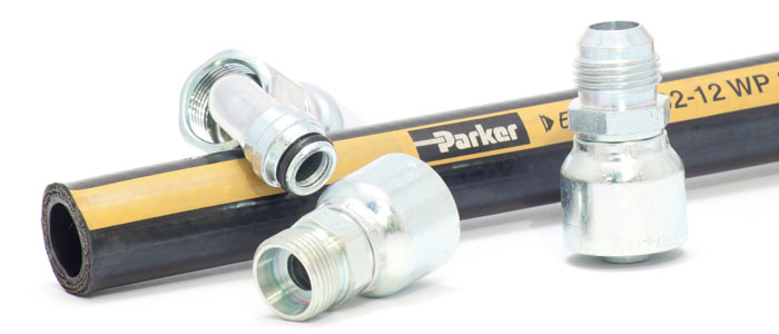 1/2 INCH 4SH HYDRAULIC HOSE PIPE PARKER MAKE FITTING M22 LONG -0.600M