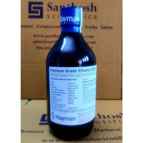 Hayman premium grade Ethanol 100 per. 500 ml Pack