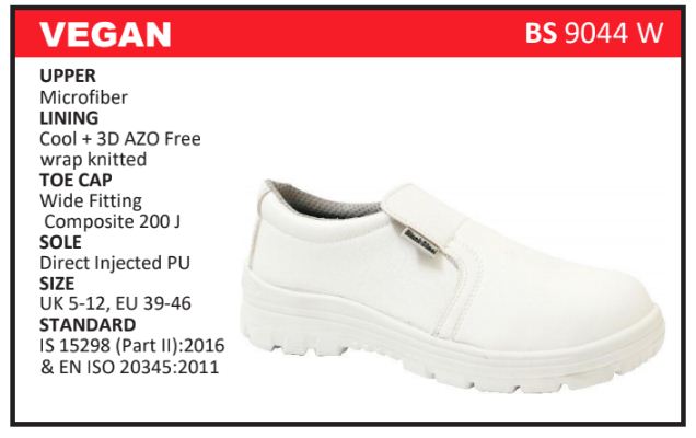 Clean Room White Shoes Microfiber Model BS 9044