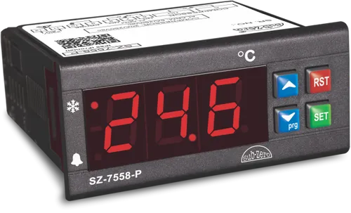 SUB-ZERO TEMPERATURE CONTROLLER, RELAY OUTPUT 20A, ALARM RELAY 5A,TEMPERATURE RANGE 0 TO 70 DEG. C - SZ-7558-P"
